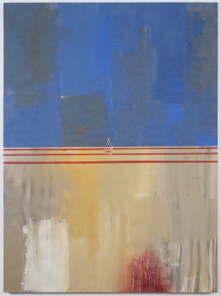 Brenna Youngblood "I Want to Believe", 2014 Mixed media on wood panel 80-1/2 x 60 x 2 inches
