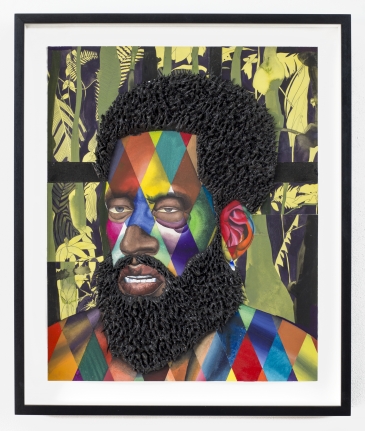 Jeff Sonhouse "Witness Protection Program", 2017 Gouache watercolor, and acrylic gel medium on paper 25-1/2 x 21-3/8 x 2 inches