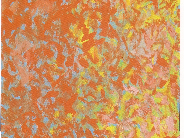 ALMA THOMAS Untitled (for Vincent) 1976, acrylic on canvas, 50 x 26 inches.