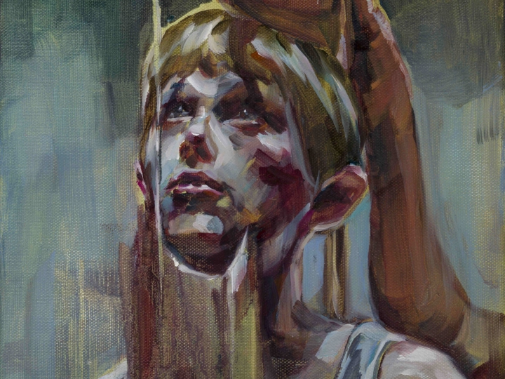 JUSTINE OTTO Messung 2015, oil on linen, 12 x 8 inches