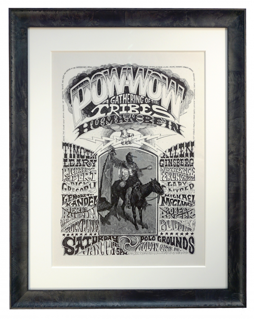 AOR 2.215 1967 Poster by Rich Griffin for the Human Be-In in San Francisco