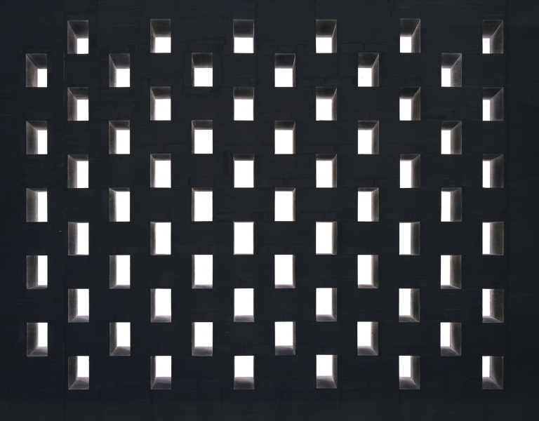 Toba Khedoori, Untitled (Black Windows) detail