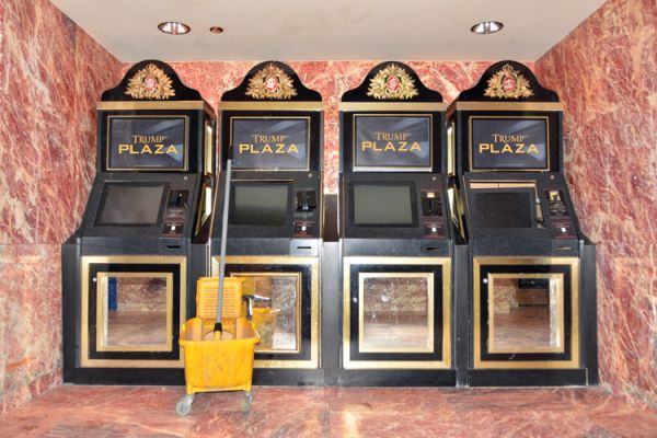 Zoe Strauss, Defunct “Trump One Card” machines at Trump Plaza. Atlantic City, NJ. July 22, 2015, Archival Inkjet Print 