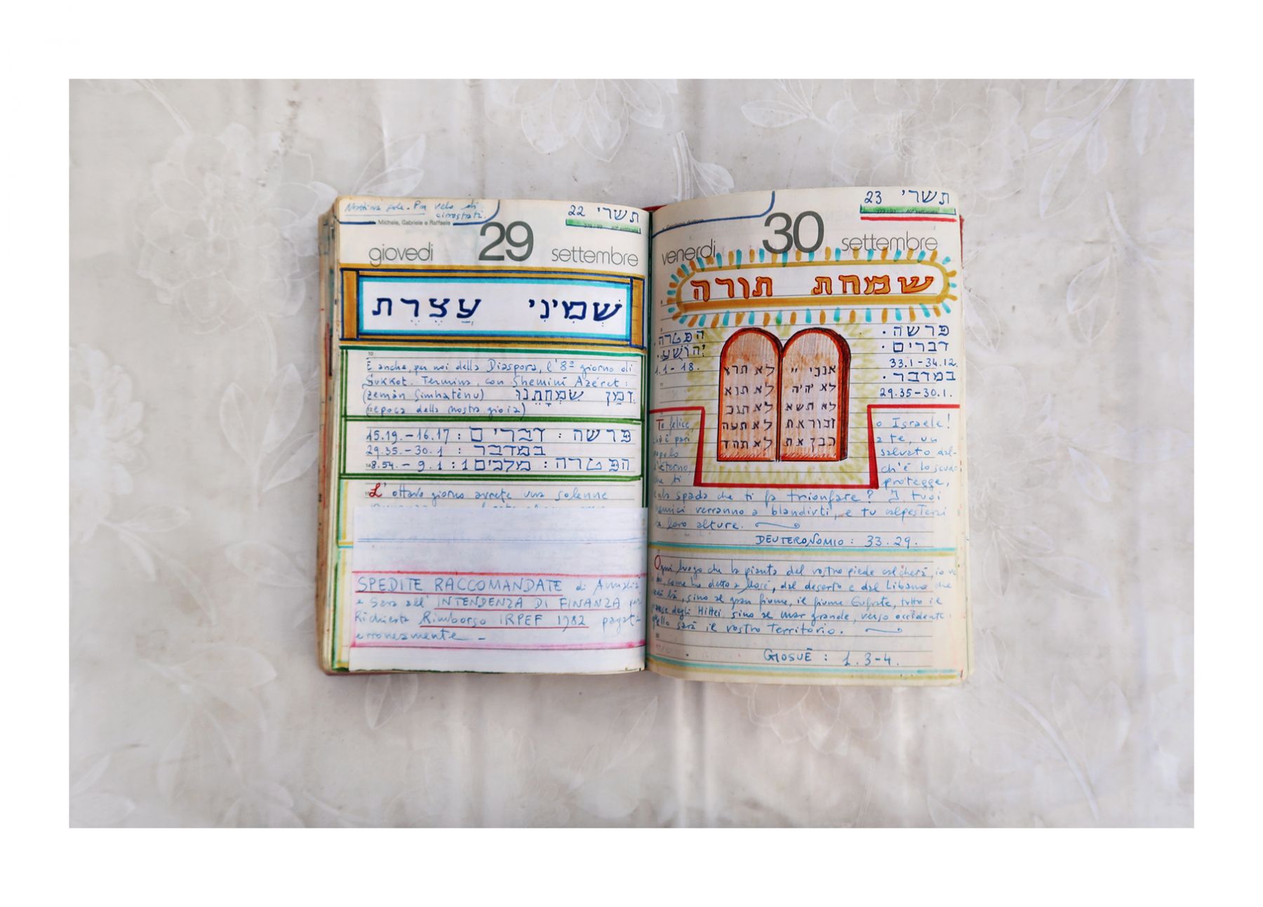 HADASSA GOLDVICHT, Aldo's Log (Simchat Torah and Shemini Atzeret September 29-30, 1983), 2017