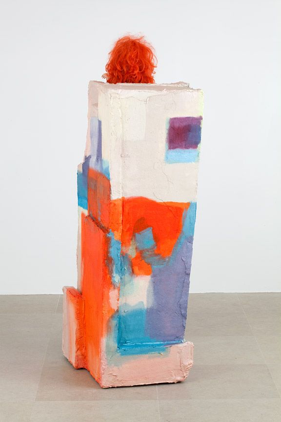 Rachel Harrison, Zombie Rothko, 2011, Wood, polystyrene, cement, acrylic and plastic doll, 70 x 23 x 31 inches overall (177.8 x 58.4 x 78.7 cm)