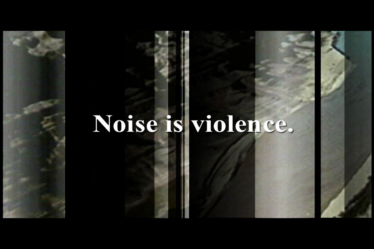 Tony Cokes, Headphones, 2004 (still)