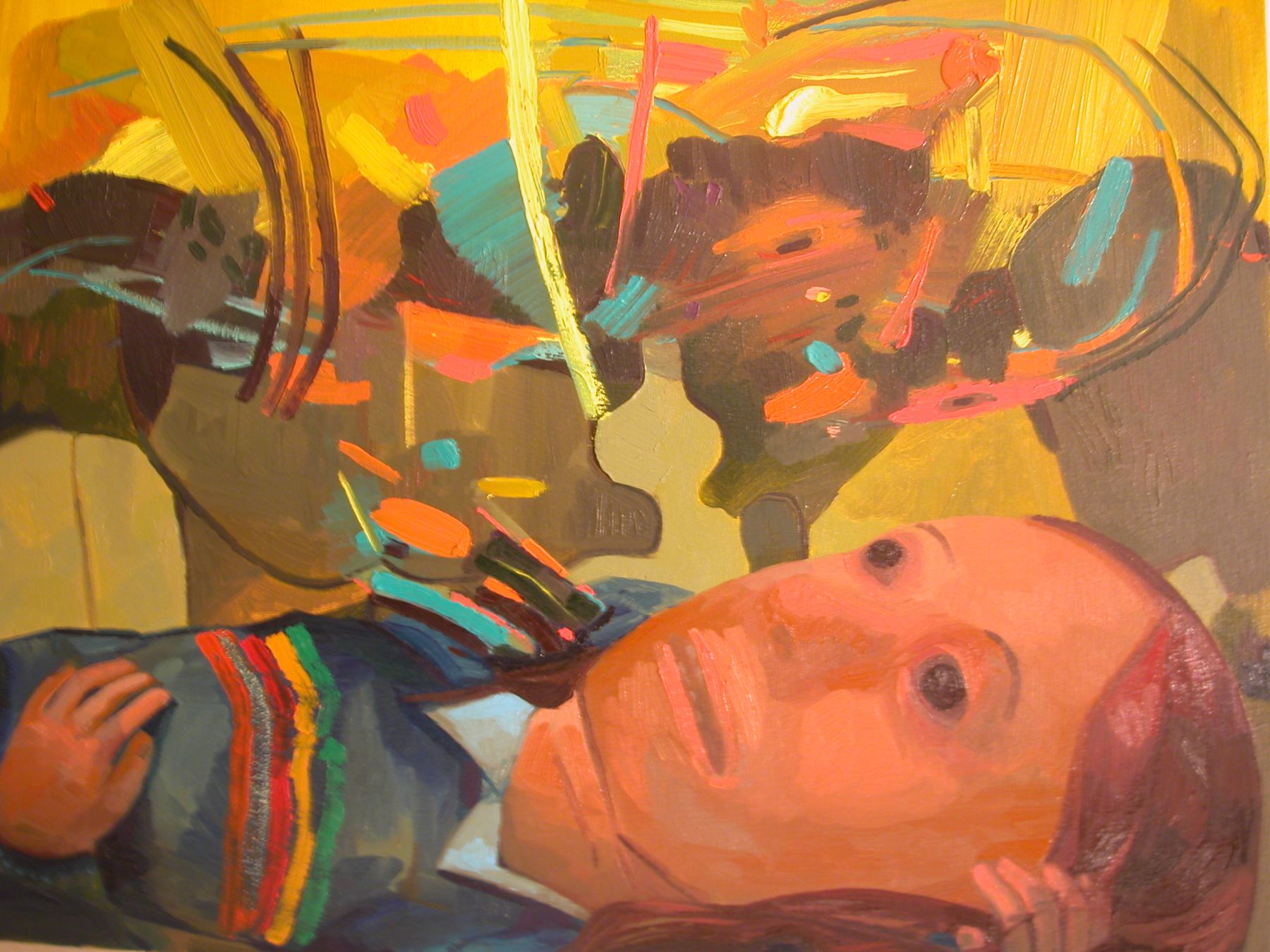 Dana Schutz, Coma, 2005, oil on canvas, 28 x 22 inches