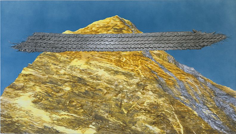 Ed Ruscha, Psycho Spaghetti Western #12, 2011, Acrylic on canvas, 34 x 60 inches
