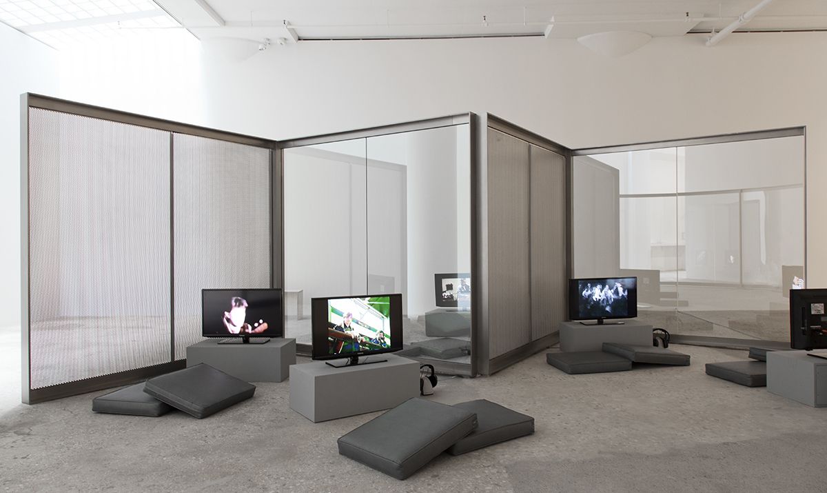Installation view, Design for Showing Rock Videos, Greene Naftali, New York, 2014