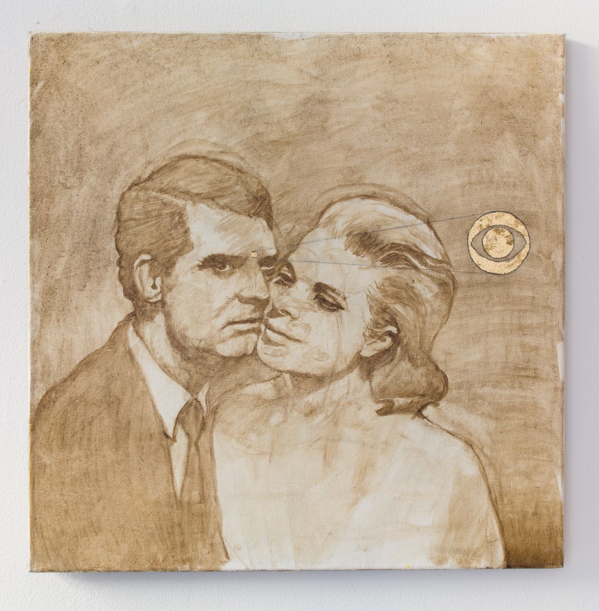Cary Grant on Acid, circa 1955, 2013, Oil on linen, gold leaf