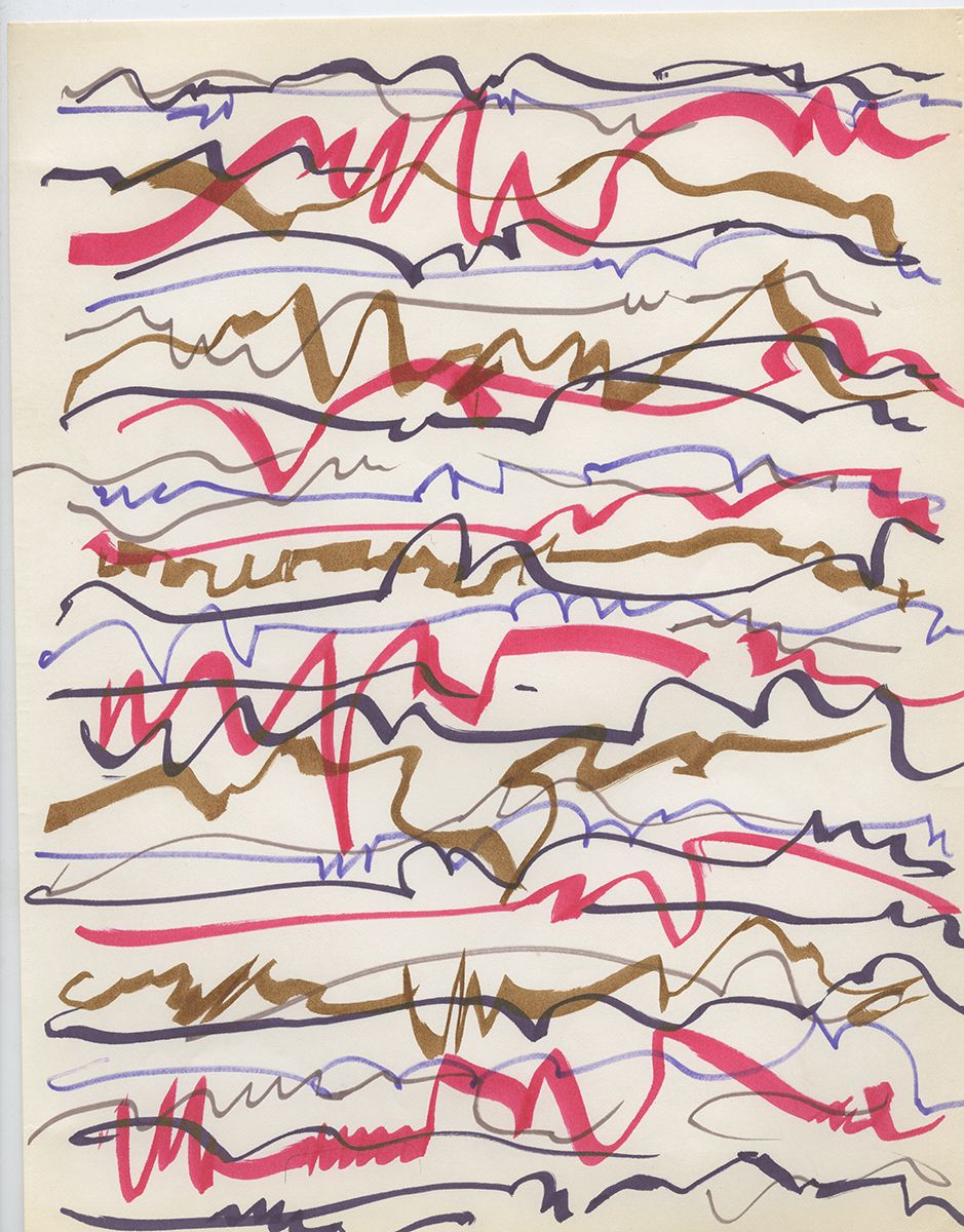 Paul Sharits Untitled, n.d. Colored feltpen on paper 11 x 8 1/2 inches (27.9 x 21.6 cm)