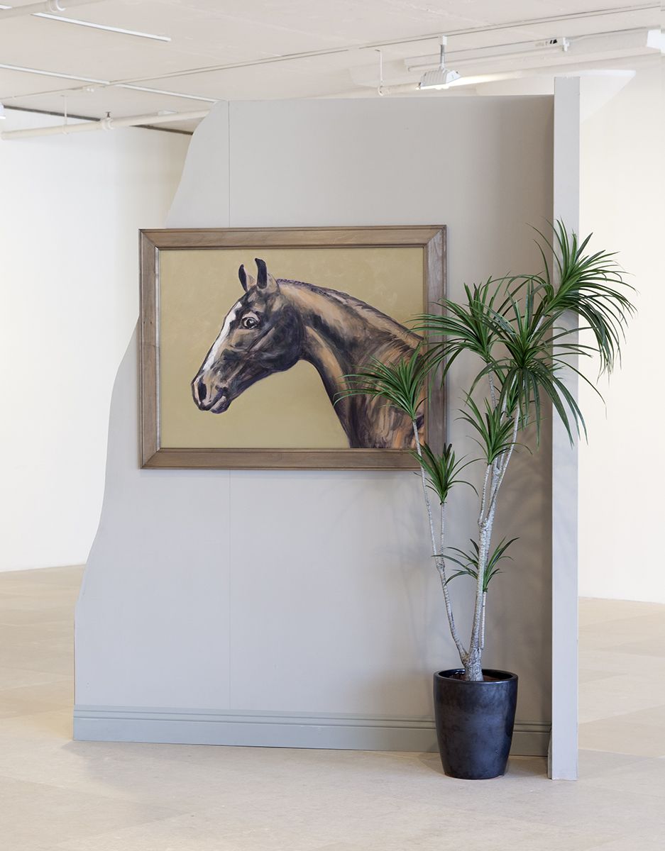 William Leavitt, Cutaway View, 2008, Mixed-media installation with acrylic-on-canvas painting, Painting: 30 x 40 inches (76.2 x 101.6 cm), Overall: 98 x 75 x 26 inches (248.9 x 190.5 x 66 cm)