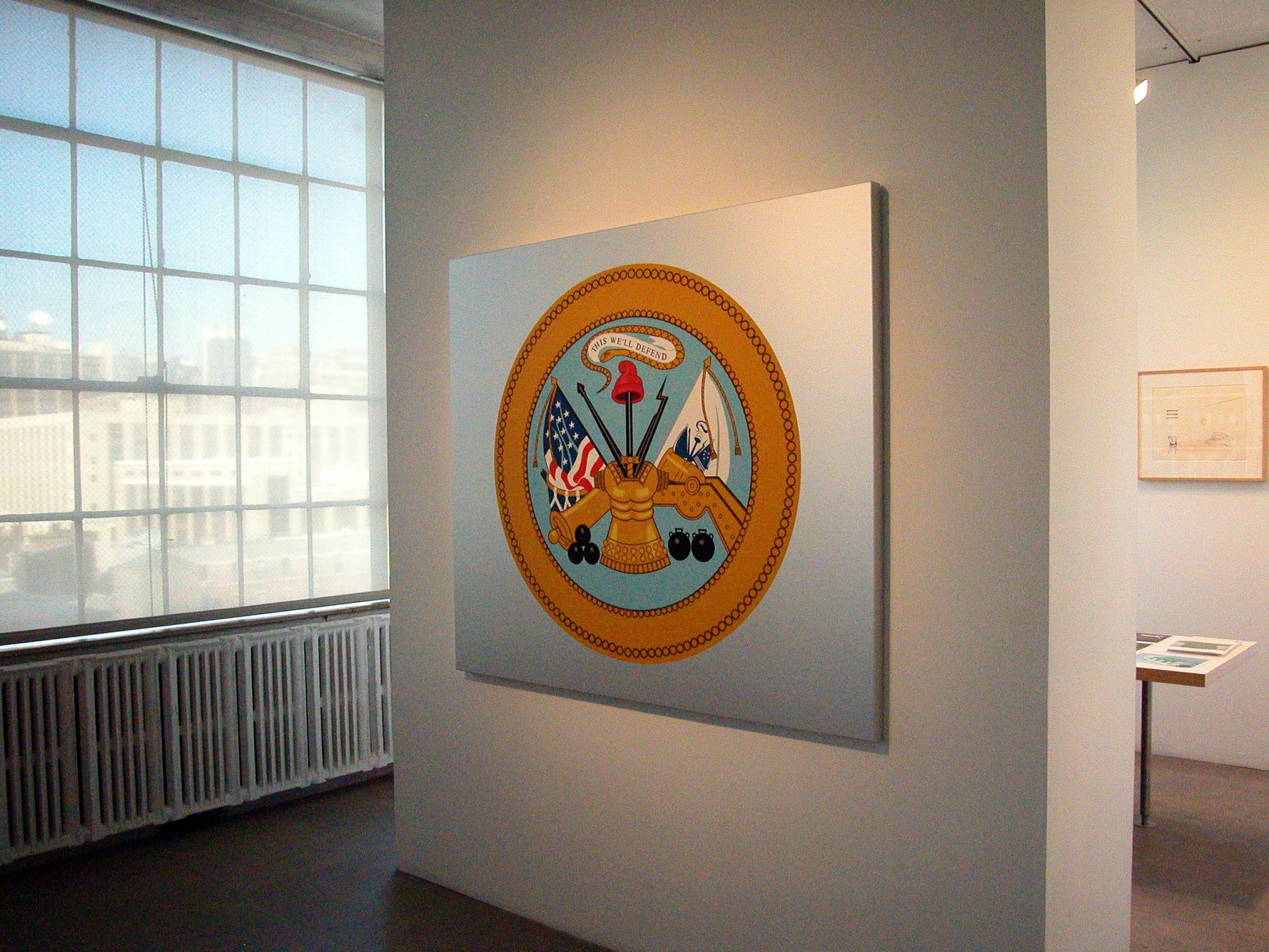 Untitled, 2005, silkscreen on aluminum, 55.12 x 62.99 x 2.17 inches, Installation view, Greene Naftali, New York, 2005
