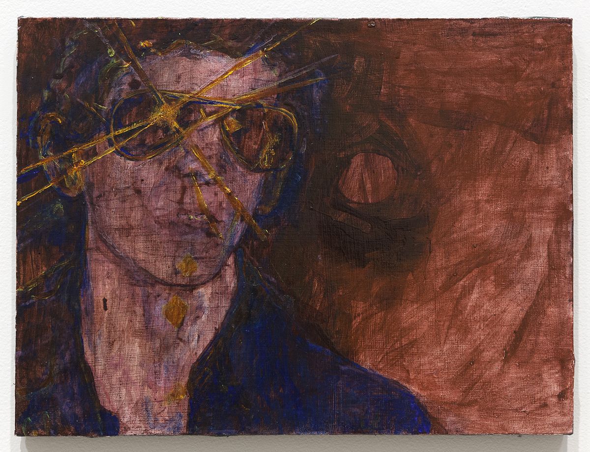 Andrea Fourchy / Sergej Jensen Street Hassle, 2017 Oil and acrylic on linen 12 x 16 inches (30.5 x 40.6 cm)
