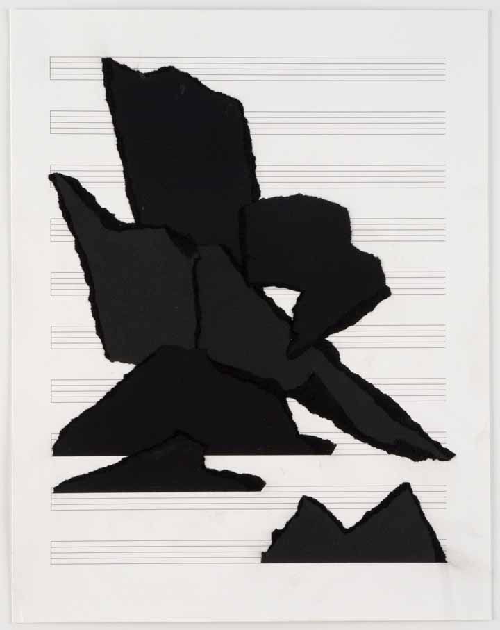 Cover of the Score of 7th Light, 2007, Ink, collage on paper