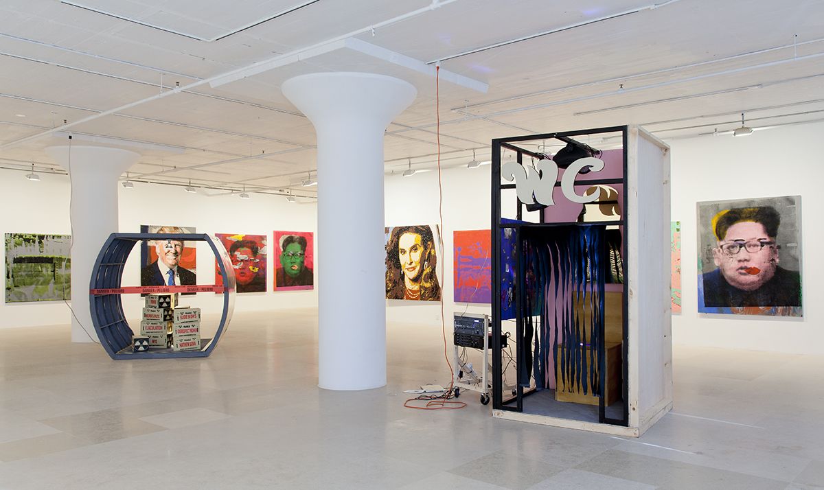 Mathieu Malouf, Installation view, Toxic Masculinity Fallout Shelter, Greene Naftali, New York, 2017
