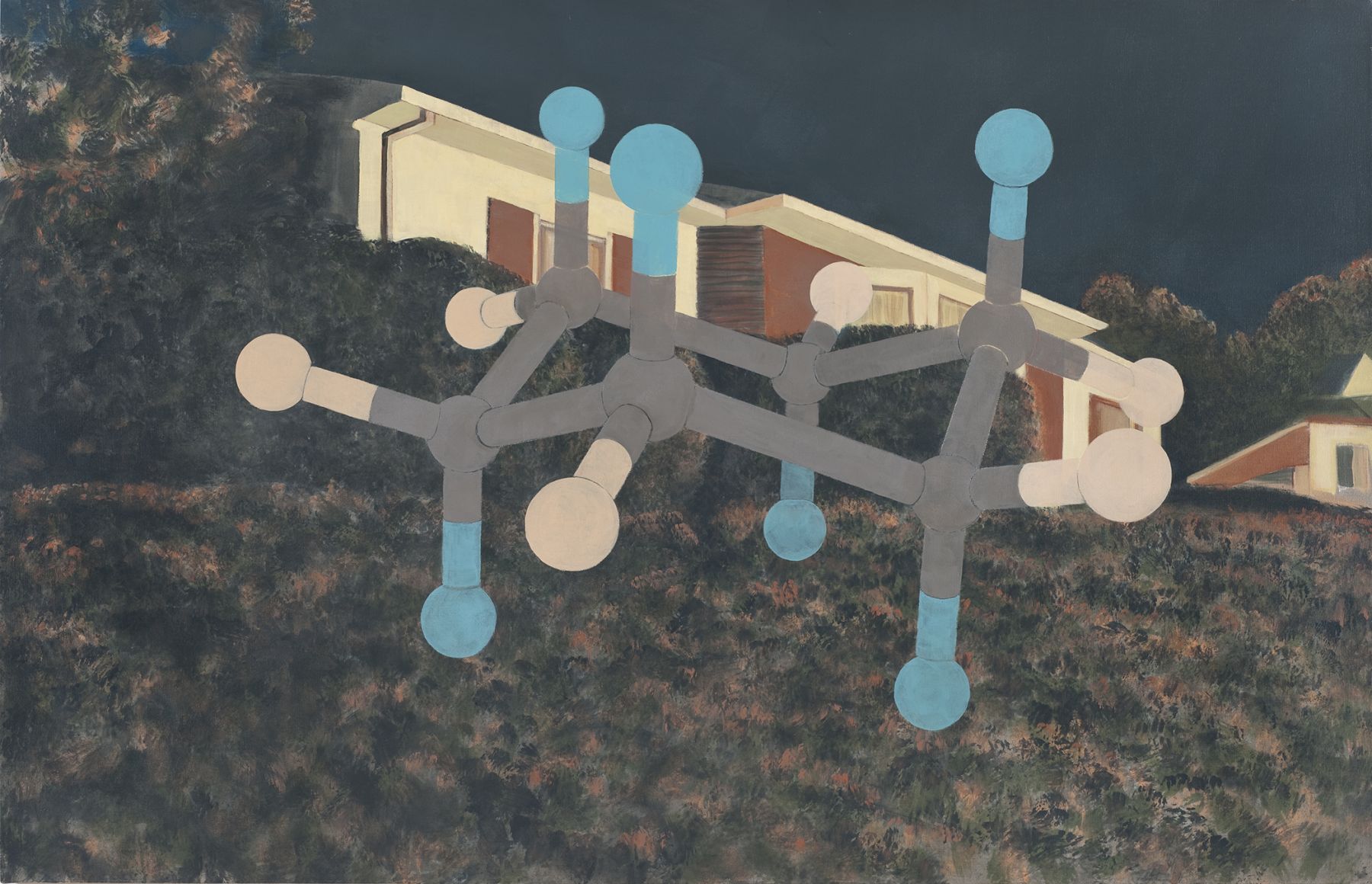 Solvent Molecule, 2009, Acrylic on linen