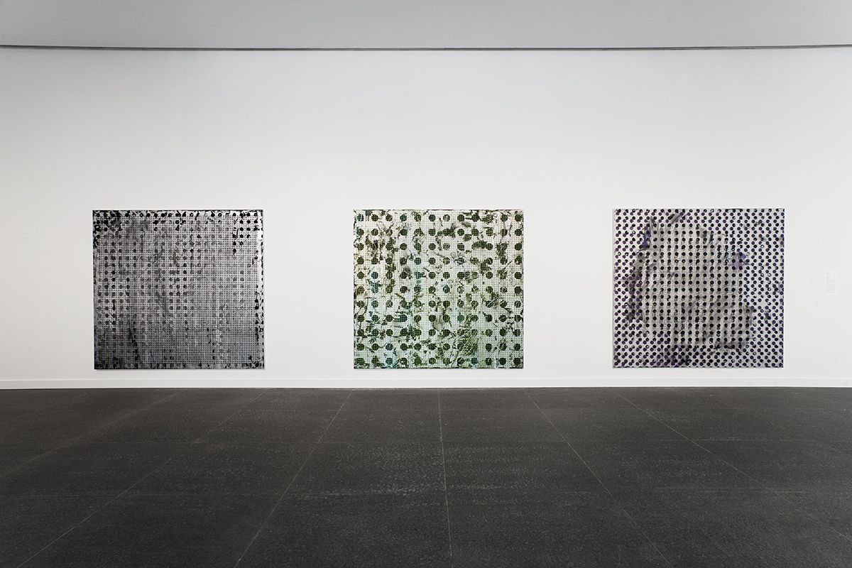 Installation view, Jacqueline Humphries, Carnegie Museum of Art, Pittsburgh, MA, 2015
