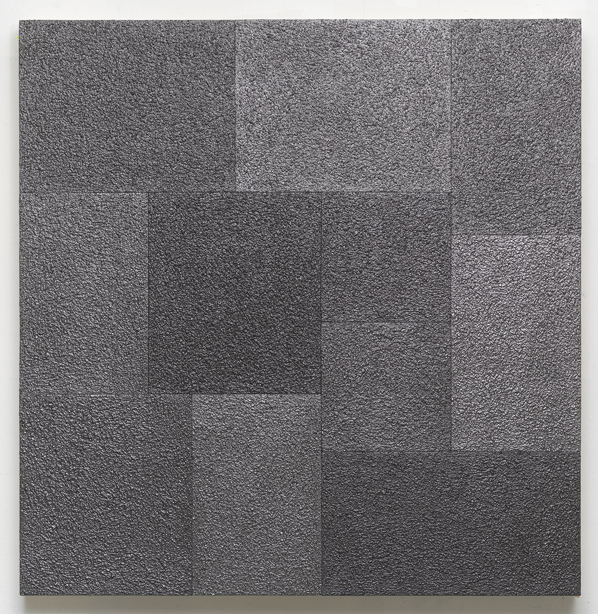 Peter Halley, Never Here, 2017 Acrylic, metallic acrylic, and Roll-a-Tex on canvas 80 x 78 inches (203.2 x 198.1 cm)
