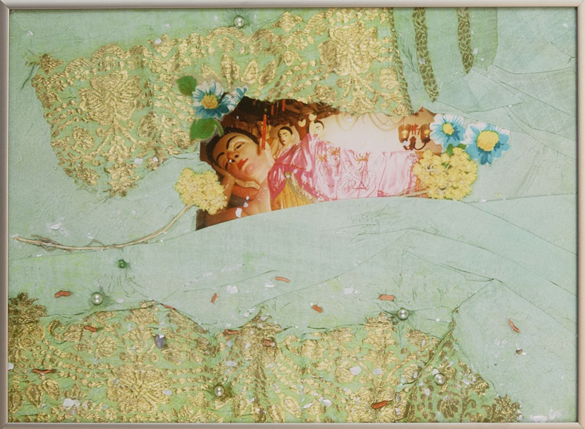 Sleeping Buddha, 1975, Framed color photograph