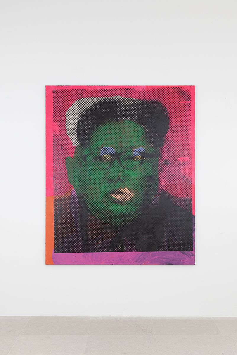 Mathieu Malouf, Suprene Leader VI, 2017 Acrylic and silkscreen on canvas 72 x 60 inches (182.9 x 152.4 cm)