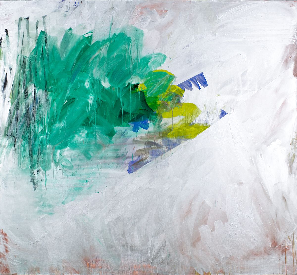 Jacqueline Humphries Candyman, 2009 Oil on linen 80 x 87 inches 203.2 x 221 cm