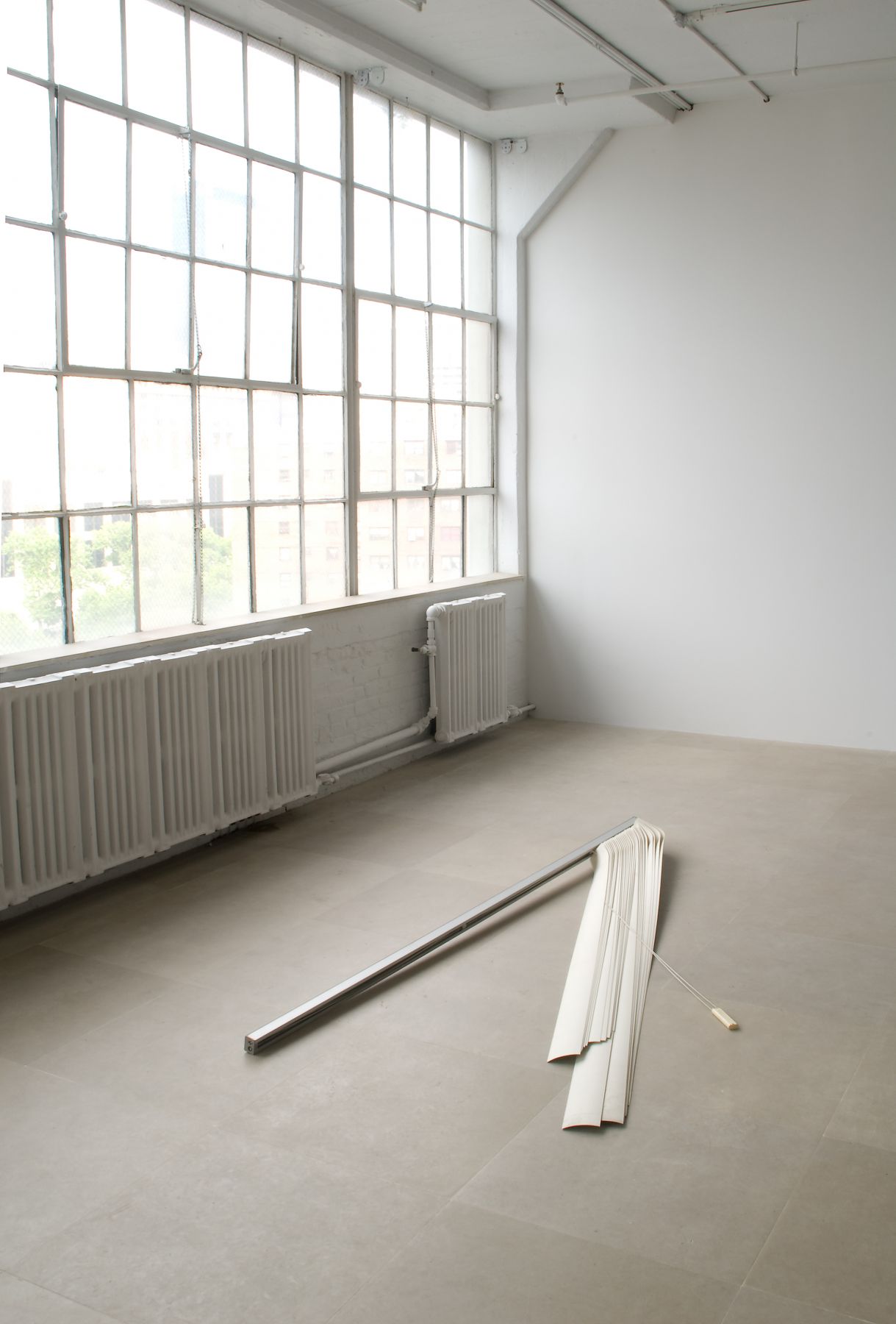 Gedi Sibony The Middle of the World, 2008 Vertical blinds 36 x 89.5 x 5 inches 91 x 227 x 13 cm