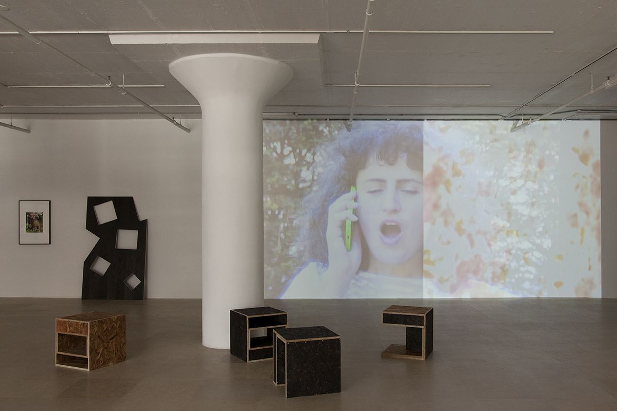 Hilary Lloyd, Installation view, Dock Lands, Greene Naftali, New York, 2017