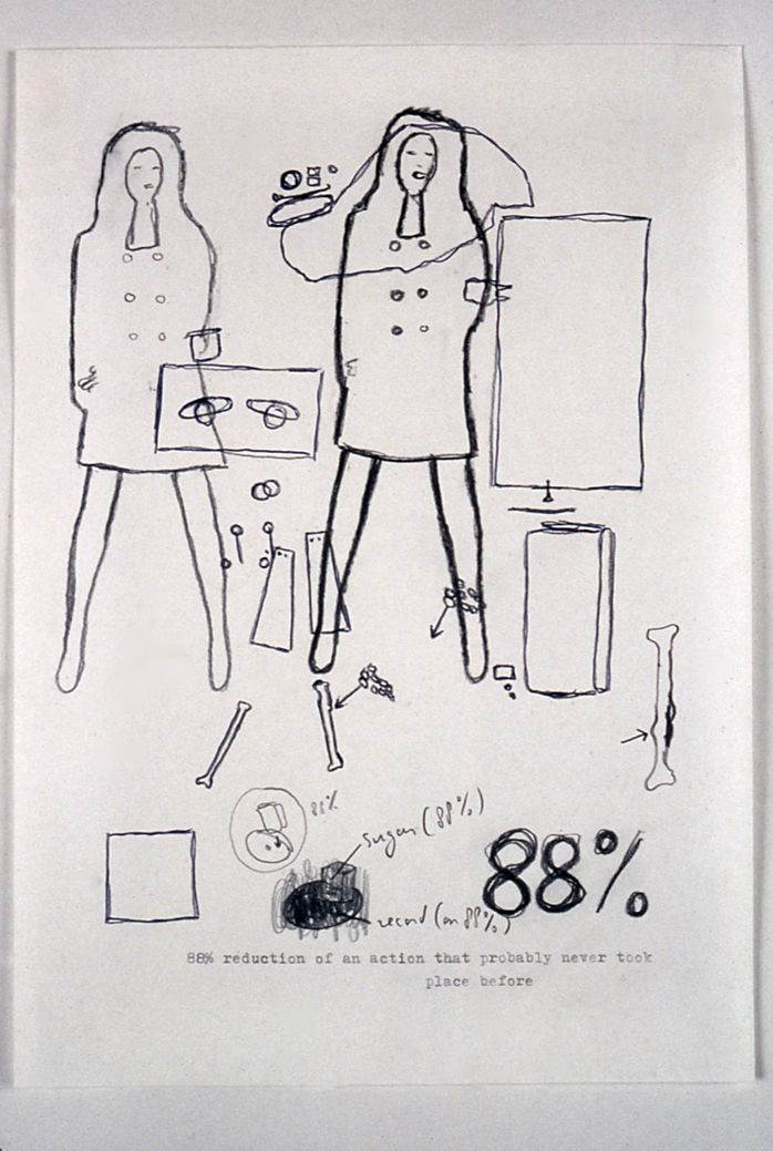 Draft with Bone (No.2), 2000, Drawing, 8.2 x 11.6 inches