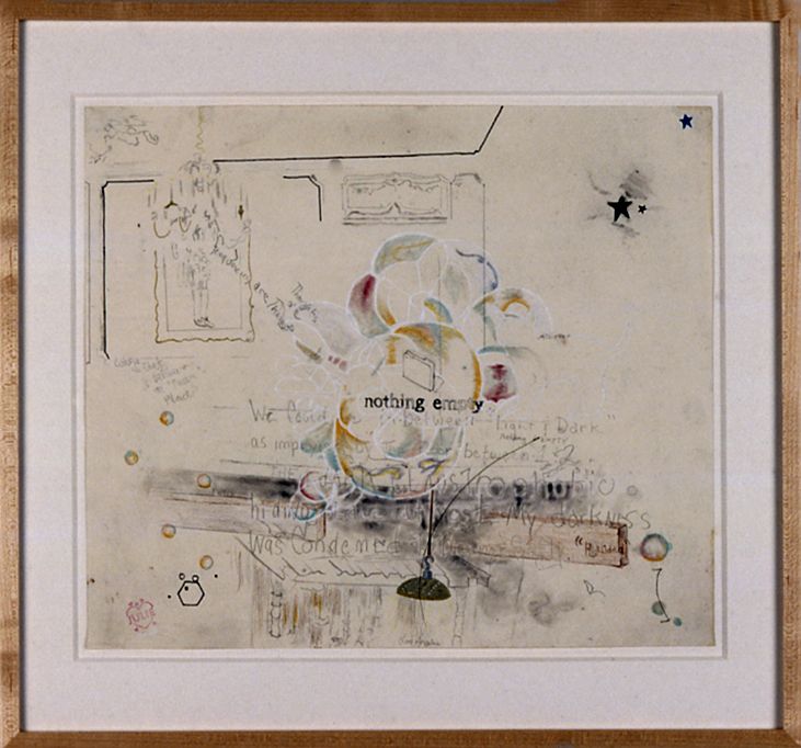 Julie Becker, Untitled (Nothing Empty), 2002, mixed media on paper, 14 x 16 inches