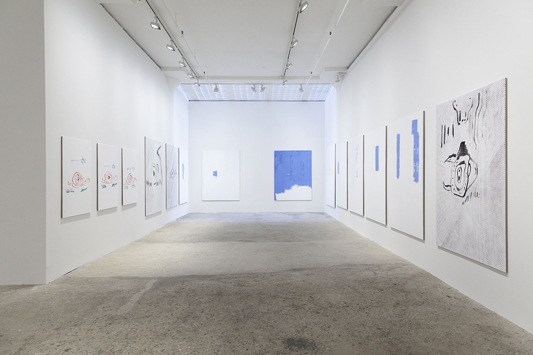Michael Krebber, Installation View, Ground Floor, Greene Naftali, New York, 2015