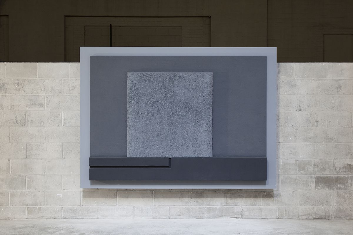 Peter Halley, Cell with Conduit, 1994 Acrylic on cast fiberglass attached to steel armature 69 x 96 x 12 inches (175.3 x 243.8 x 30.5 cm) AP1, Edition of 3