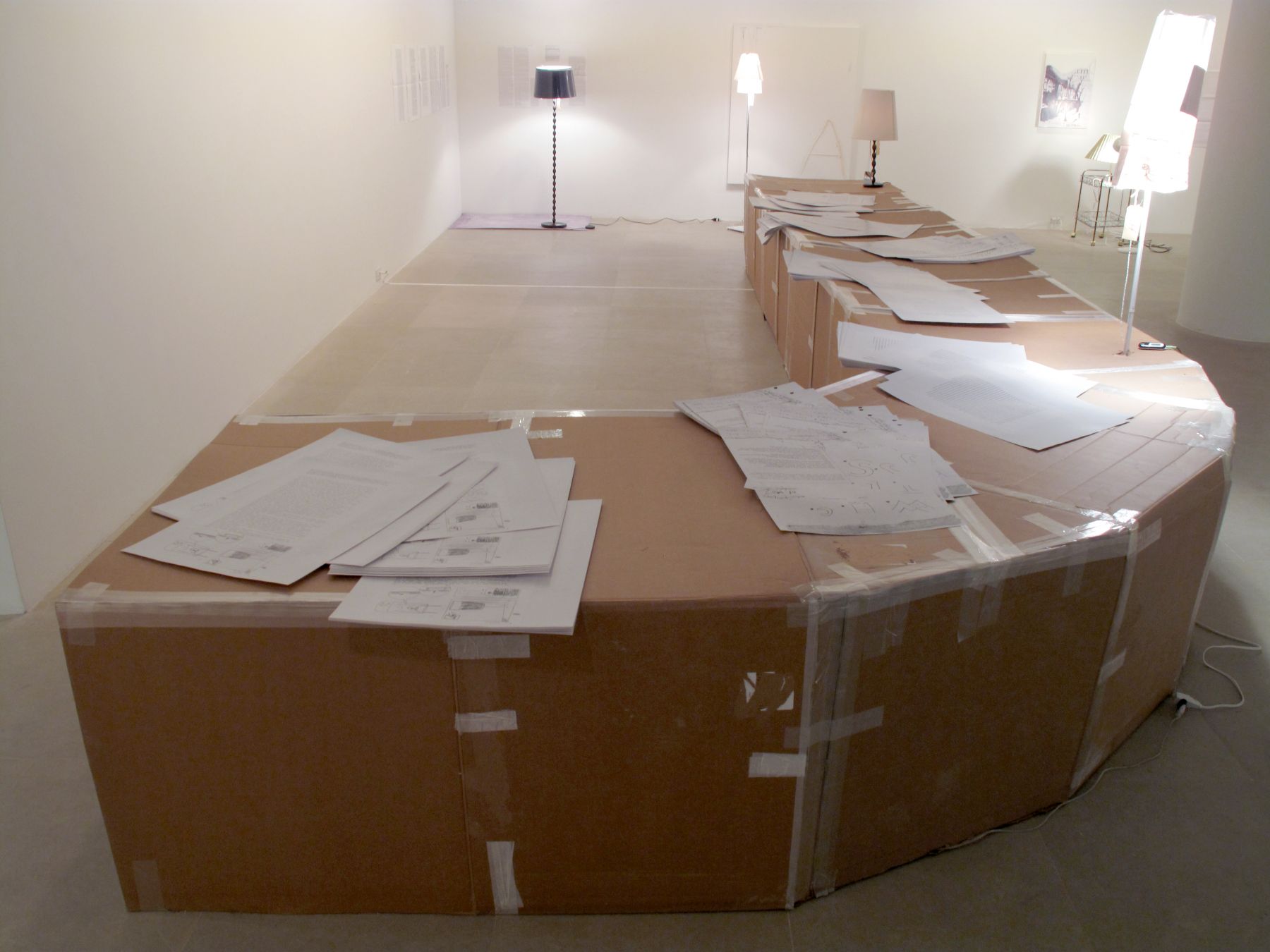 josef strau, Installation view, 18INIQITIES, Greene Naftali, New York, 2008