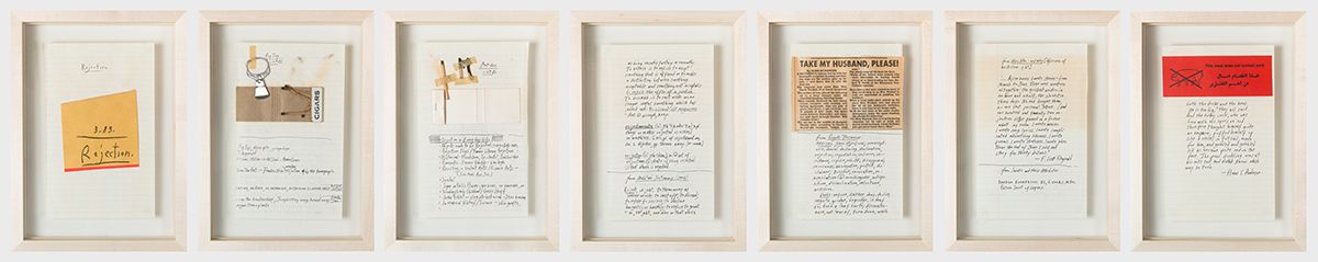 Candy Jernigan, Rejection, March, 1983, Collage on paper 7 Pages, 10 3/8 x 7 1/2 inches each (26.3 x 19 cm)