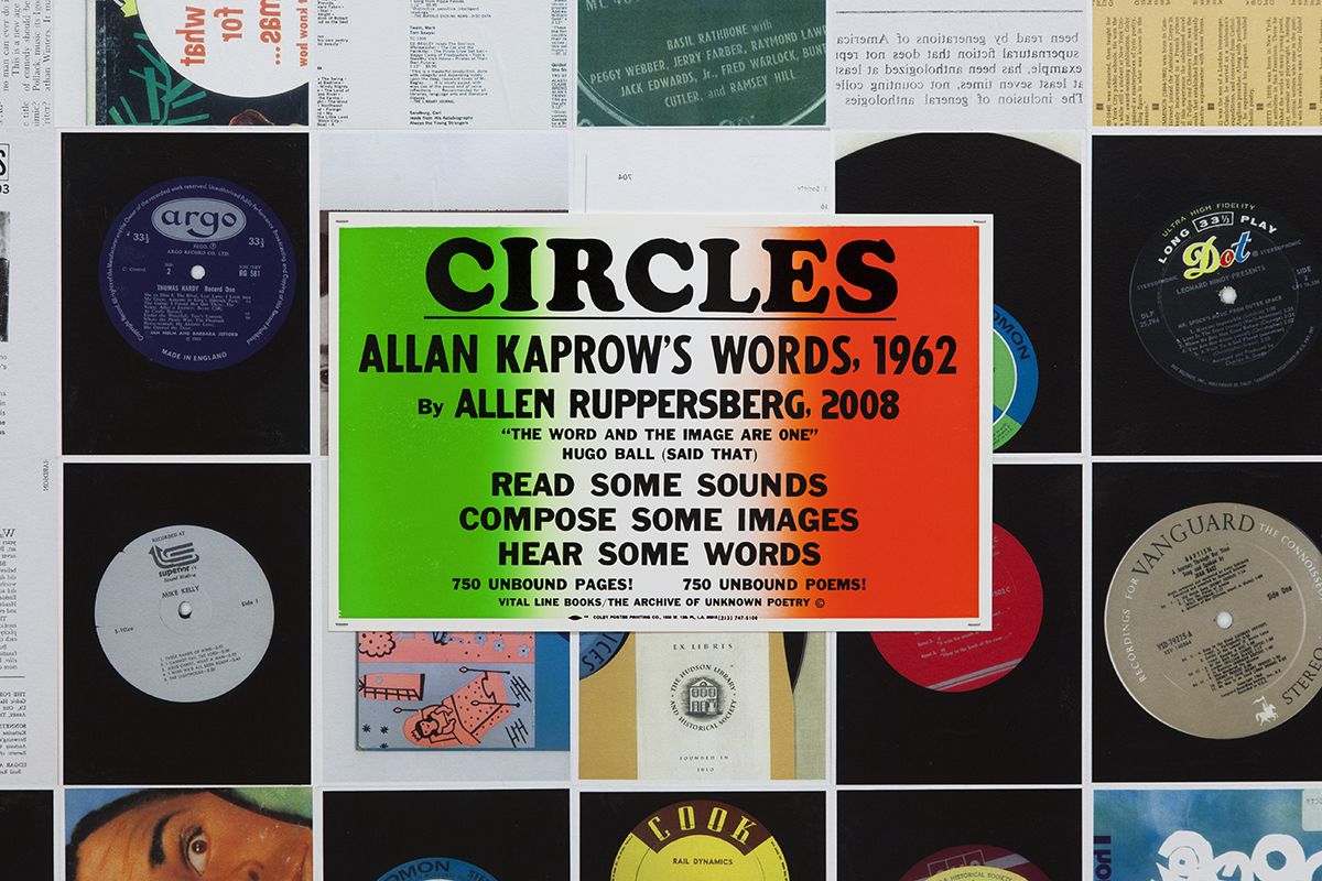 Allen Ruppersberg, CIRCLES: Allan Kaprow's words, 1962, By Allen Ruppersberg, 2008 (detail)