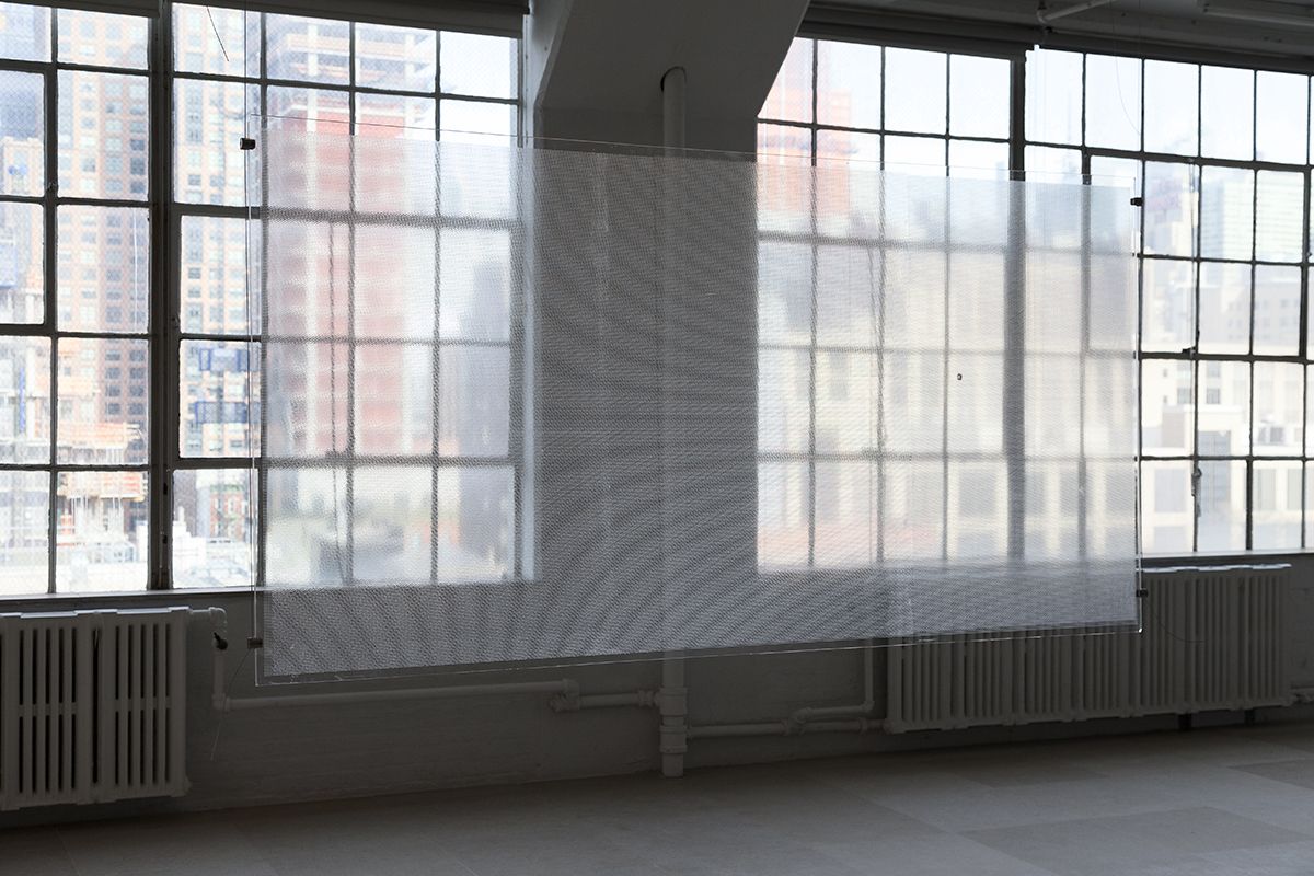 Tony Conrad Untitled (probe I), 2016 Acrylic glass 47 7/8 x 93 x 1/2 inches (121.6 x 236.2 x 1.3 cm)