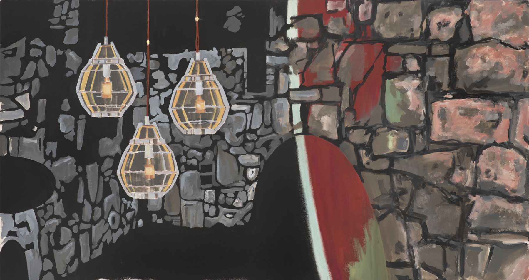 William Leavitt, Earth 4, 2013, Flashe on canvas, 36 x 68 inches