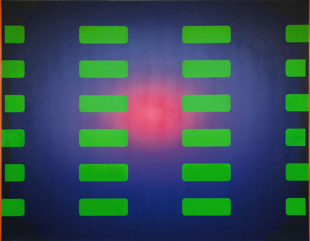 Jack Goldstein, Untitled 1987, Acrylic on canvas, 84 x 108 inches
