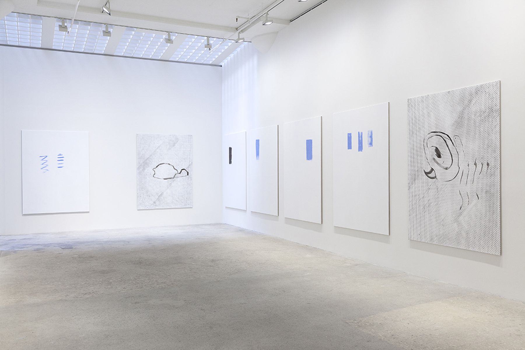 Michael Krebber, Installation View, Ground Floor, Greene Naftali, New York, 2015