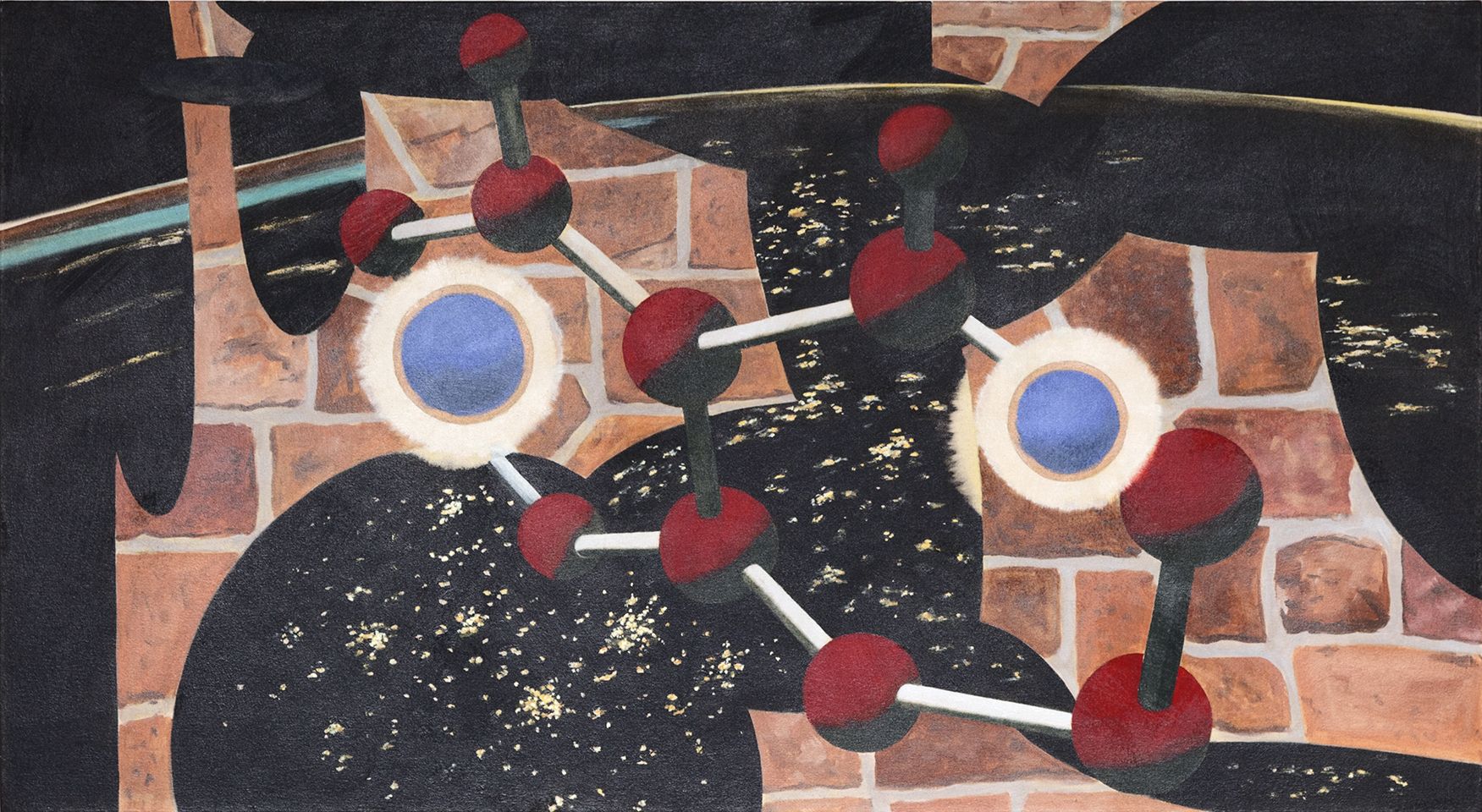Wall 9, 2012, Flashe on canvas