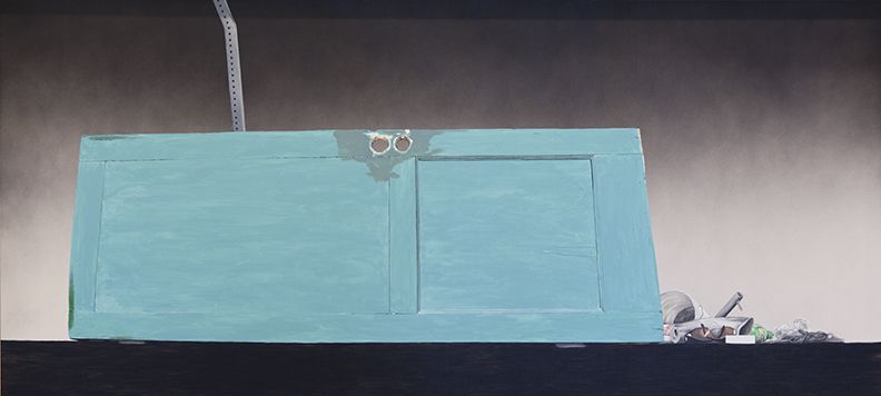 Ed Ruscha, Psycho Spaghetti Western #4, 2010, Acrylic on canvas, 54 x 120 inches