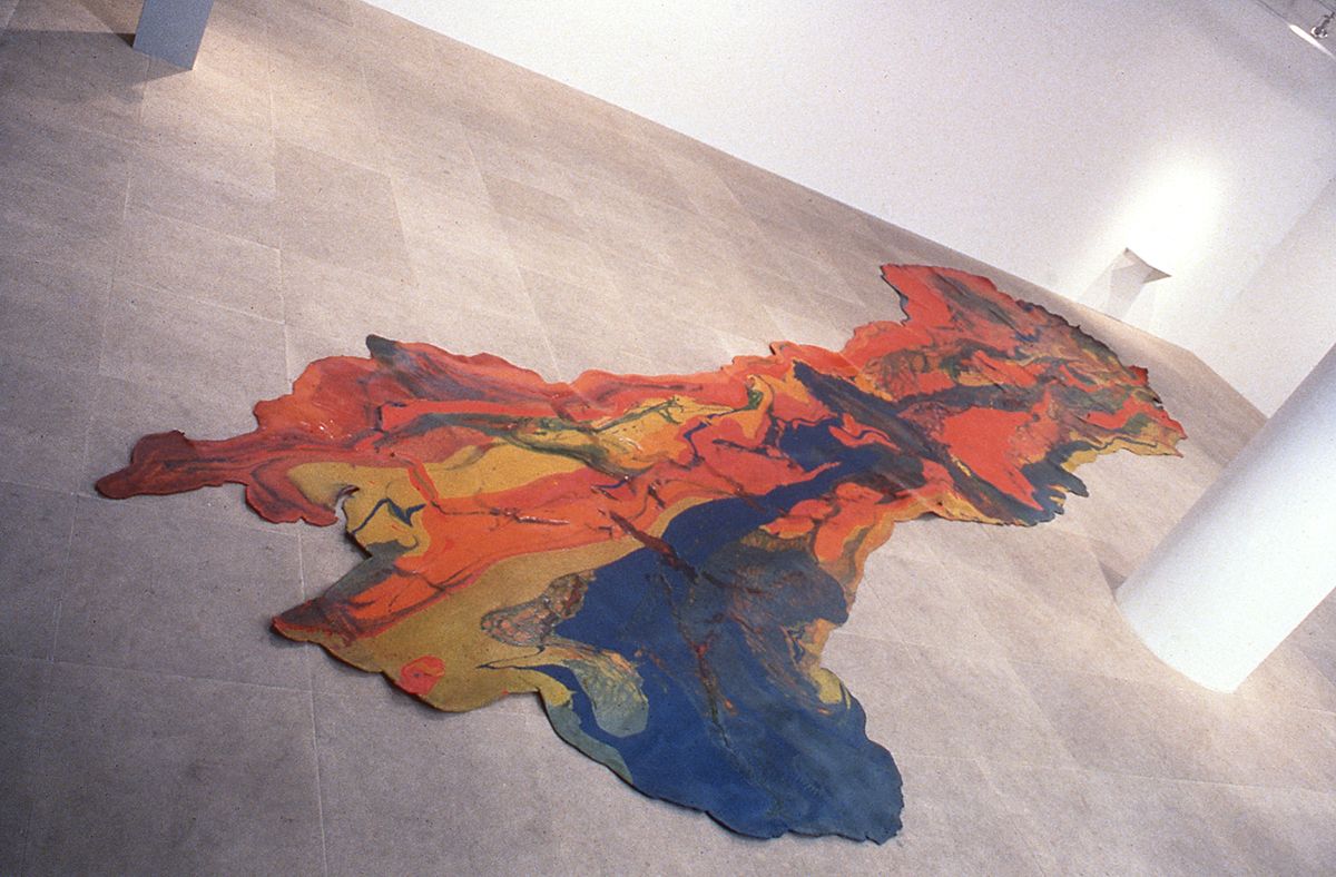 Lynda Benglis Contraband, 1969, poured pigmented latex, 33.9 x 9.1 inches