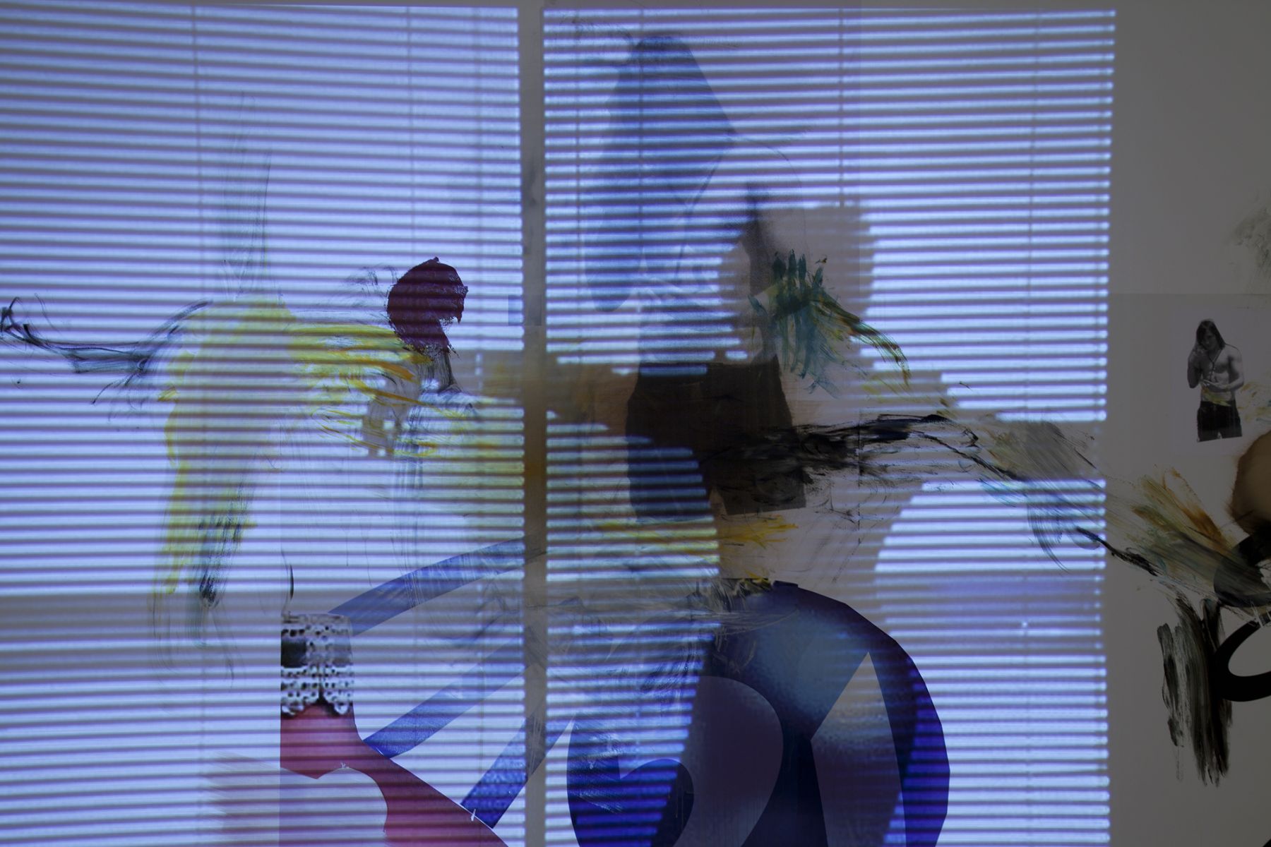 Albert Oehlen, Untitled (9 1/2 weeks), 1995, DVD, to be projected on a painting by Albert Oehlen, Dimensions variable, Edition of Unlimited