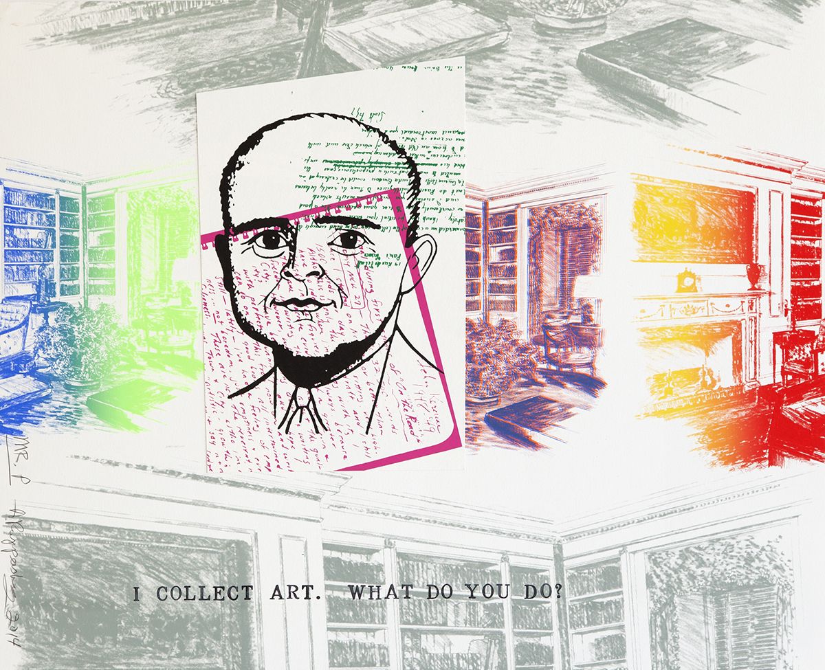 Allen Ruppersberg Untitled, 2014 Silkscreen Paper: 25 x 30 inches (63.5 x 76.2 cm) Frame: 27 1/2 x 32 1/2 inches (69.9 x 82.6 cm)