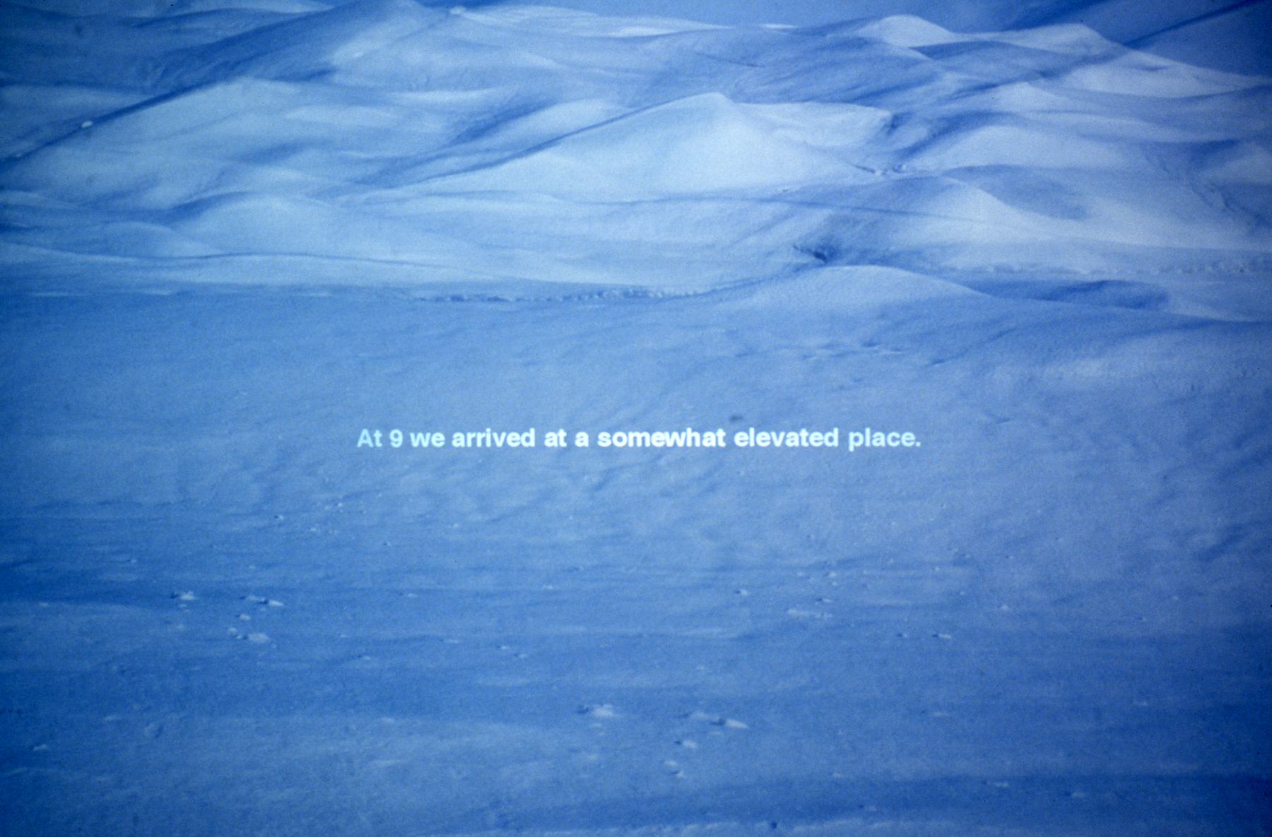 Nordenskiold & the Icecap, 1999-2000, slide installation, duration: 12 minutes, edition of 5