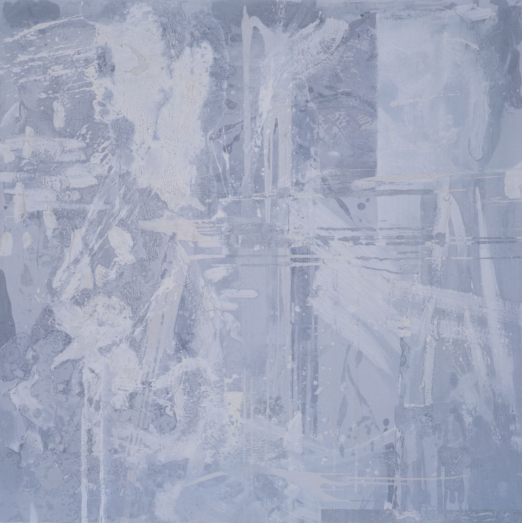Jacqueline Humphries, Untitled (gray #1), 1997, Oil on linen, 72 x 72 inches