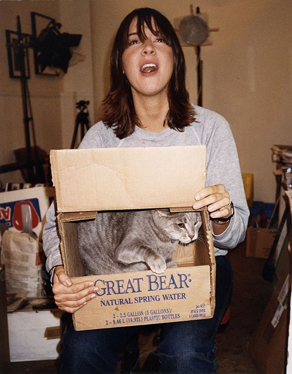 Dan Graham Chan Marshall (Cat Power) with cat, 2001 C-print Image: 14 x 11 inches (35.6 x 27.9 cm) Frame: 17 5/16 x 14 5/8 x 1 3/8 (44 x 37.1 x 3.5 cm)