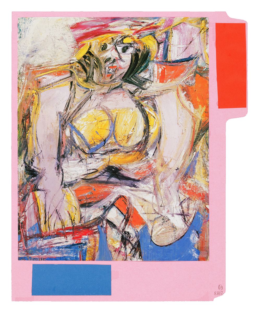 Ankoku 69 (Woman – ass in front), 2012, Collage