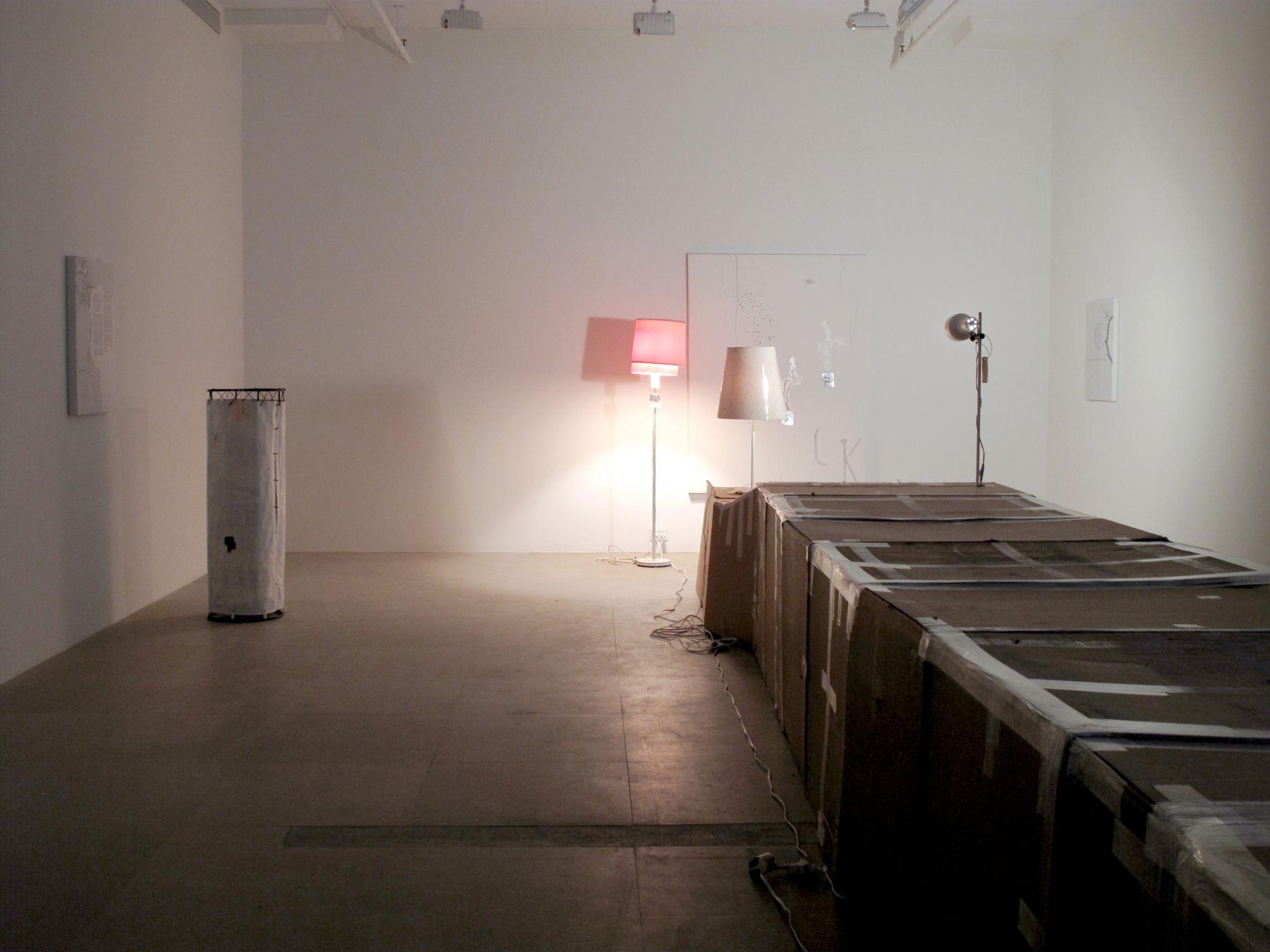 josef strau, Installation view, 18INIQITIES, Greene Naftali, New York, 2008