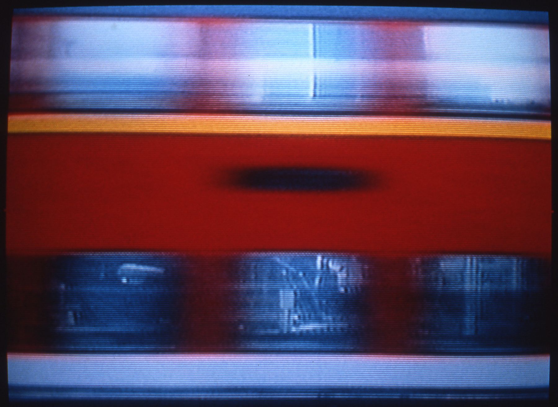 Daniel Pflumm Icetrain, 1998 VHS tape still 7 minutes